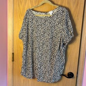 Ava & Viv 3x Leopard Print Top Buttons Down Back 👀